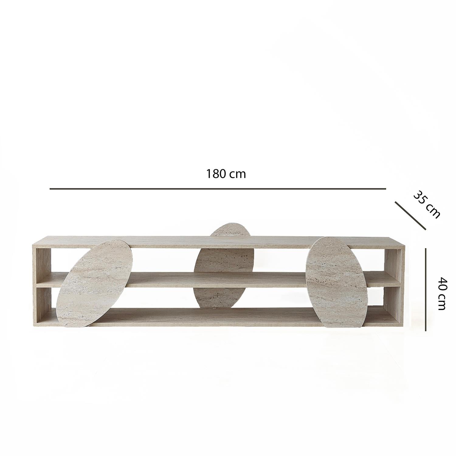NEOstill - Leaf Tv Sehpası Traverten Desen /180 cm