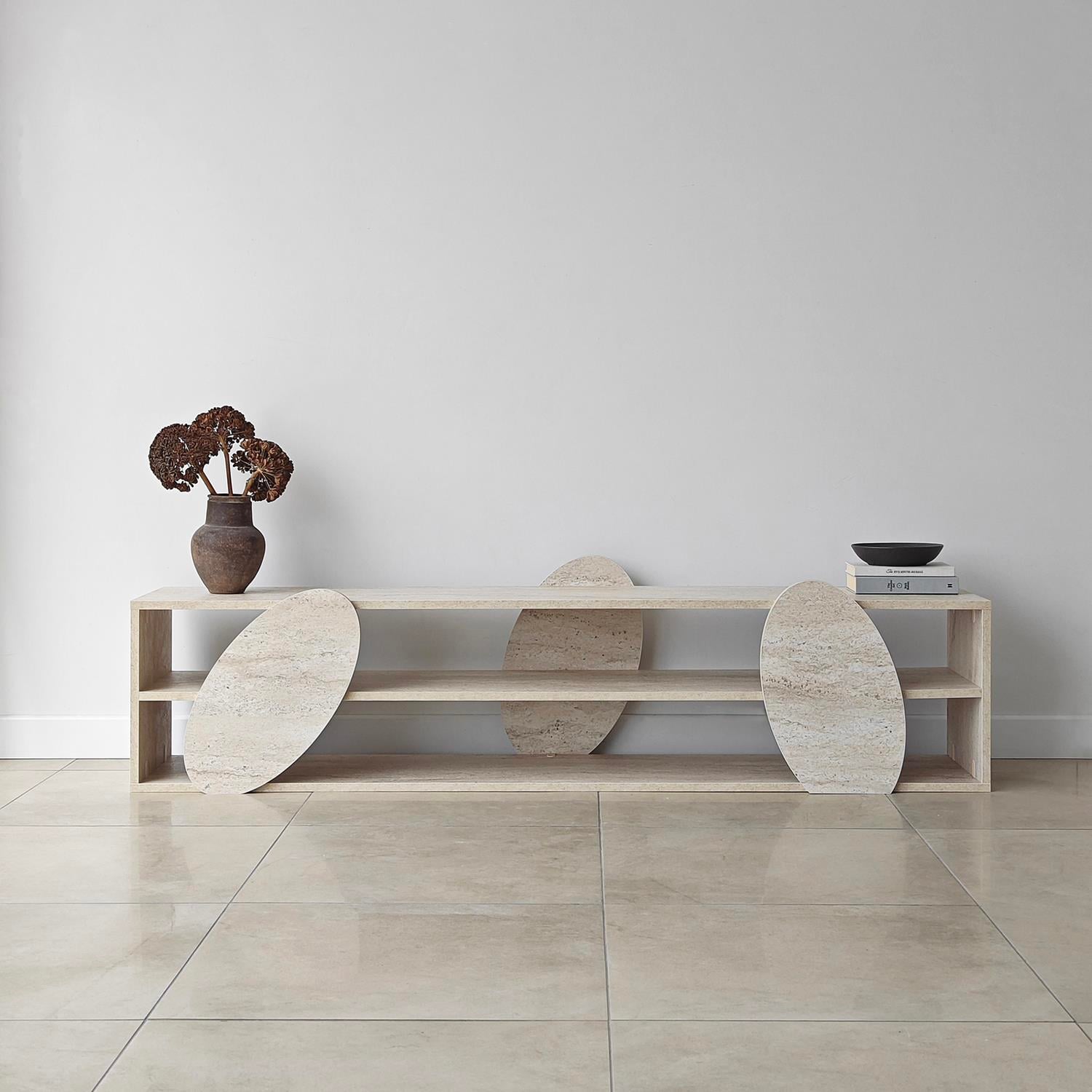 NEOstill - Leaf Tv Sehpası Traverten Desen /180 cm