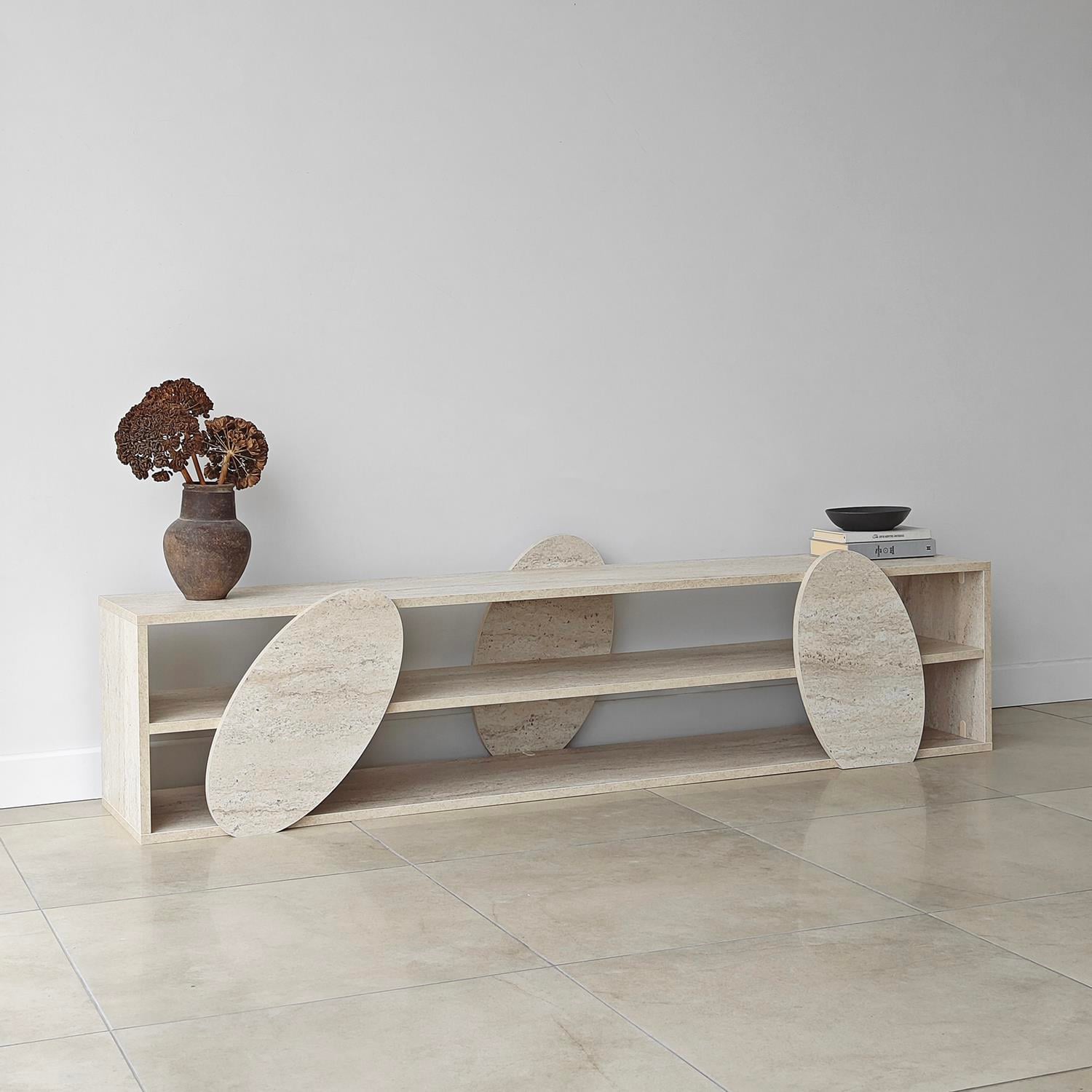 NEOstill - Leaf Tv Sehpası Traverten Desen /180 cm