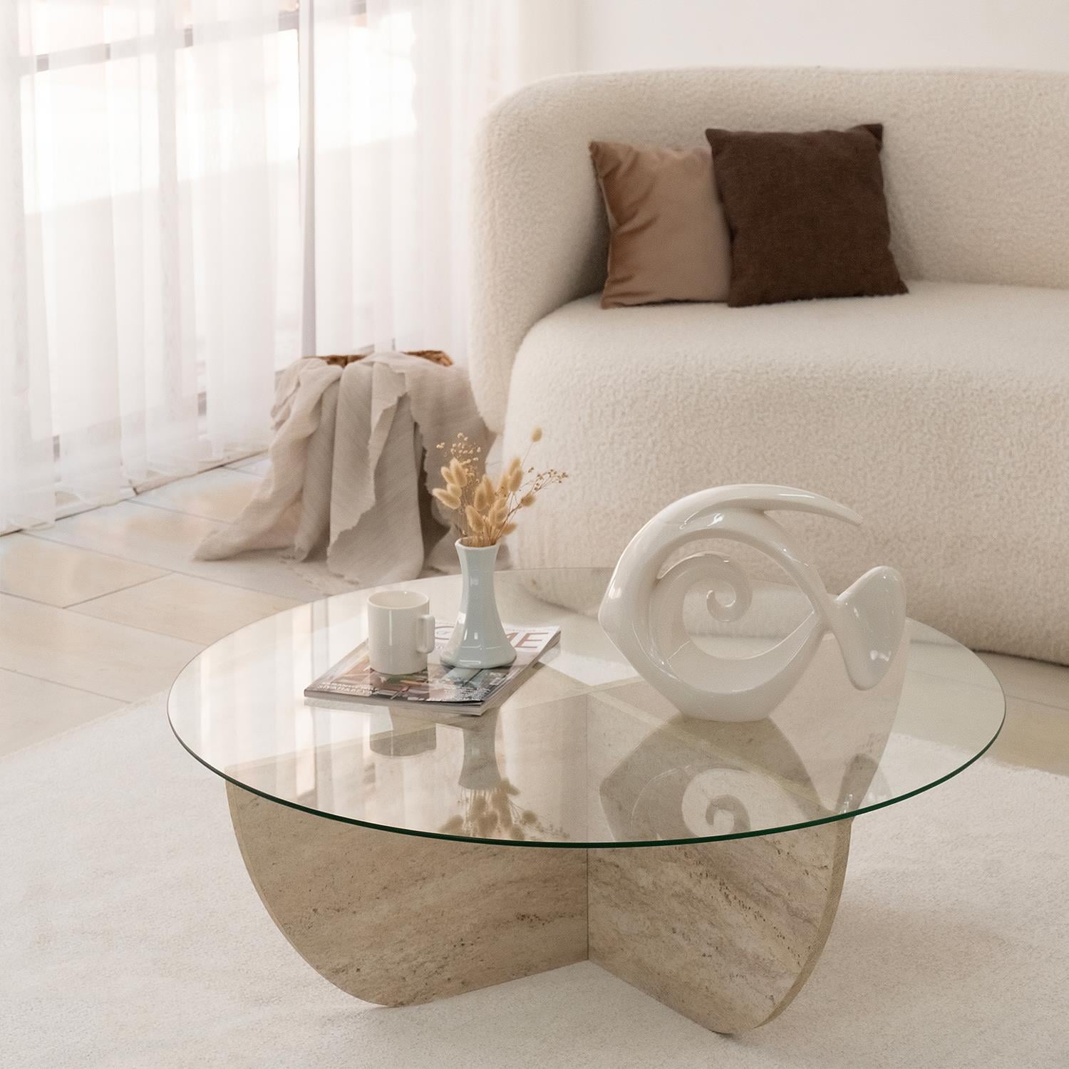 NEOstill - Lily Cam Sehpa / Traverten Desen