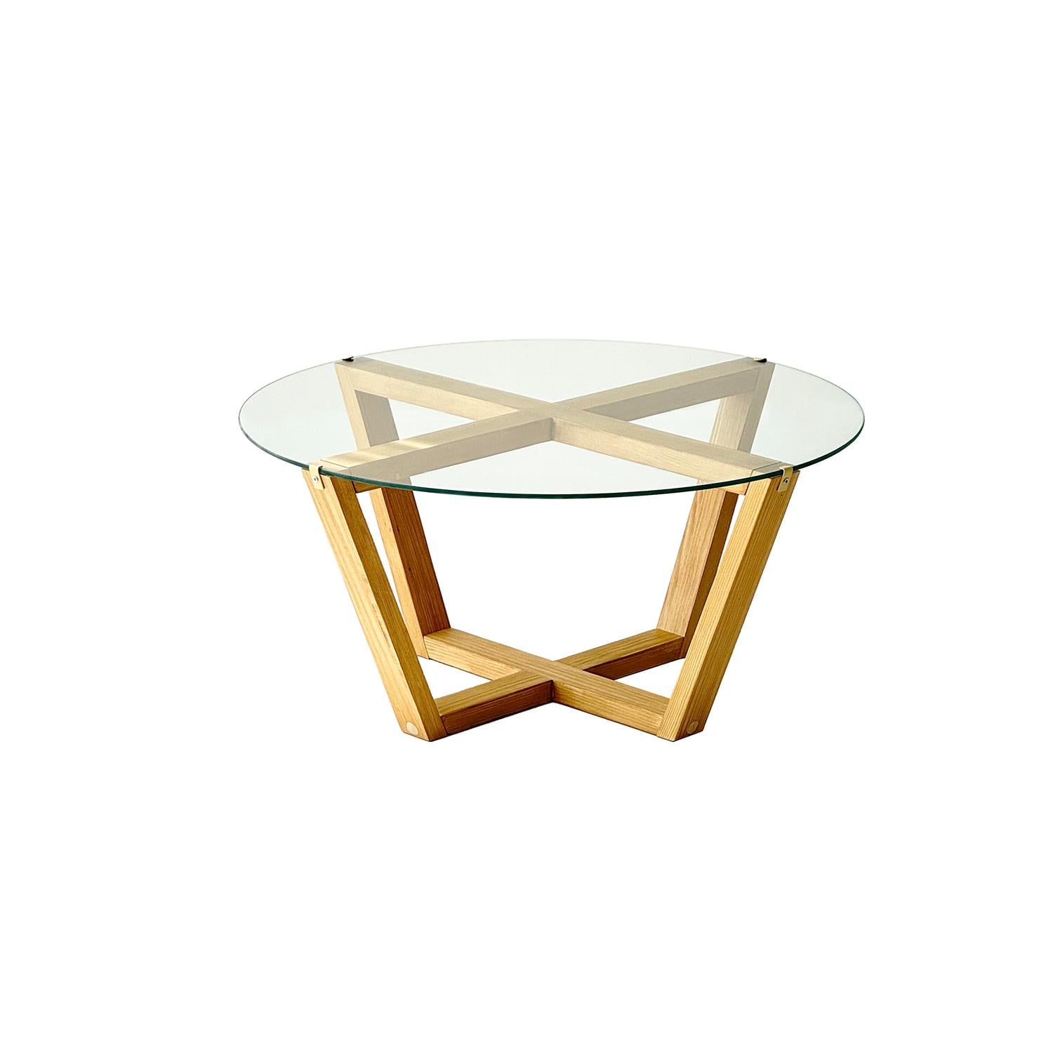 NEOstill - Lotus Cam Sehpa / Teak & Şeffaf Cam