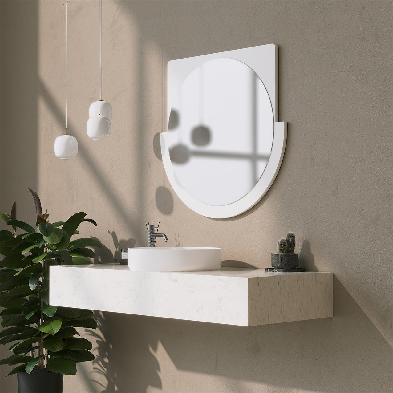 NEOstill - Lucky Banyo Aynası  / Beyaz