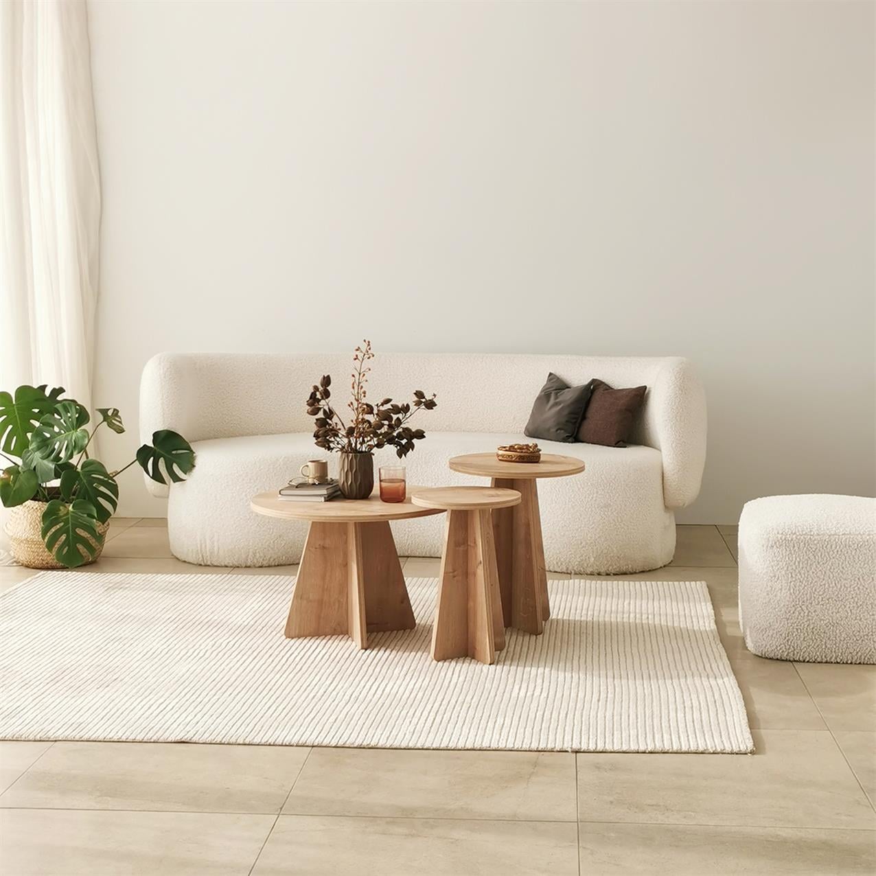 NEOstill - Mushroom 2 Li Sehpa / Safir Meşe