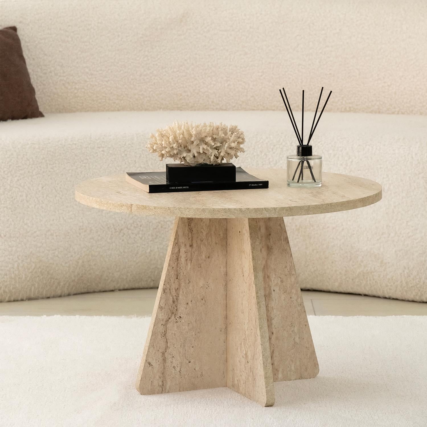 NEOstill - Mushroom Sehpa / Traverten Desen