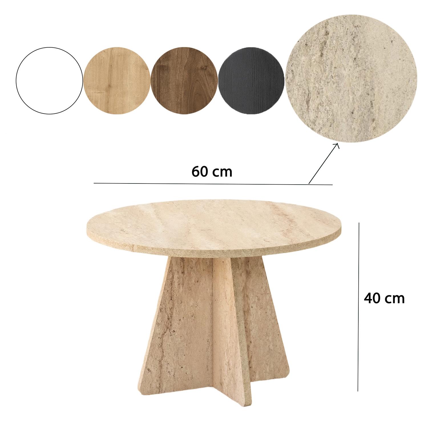 NEOstill - Mushroom Sehpa / Traverten Desen