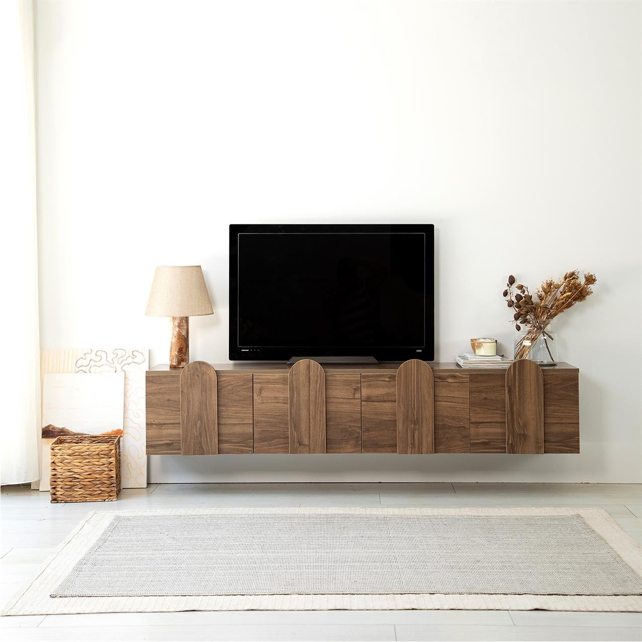 NEOstill - New Line Duvar Tv Ünitesi / Ceviz Renk