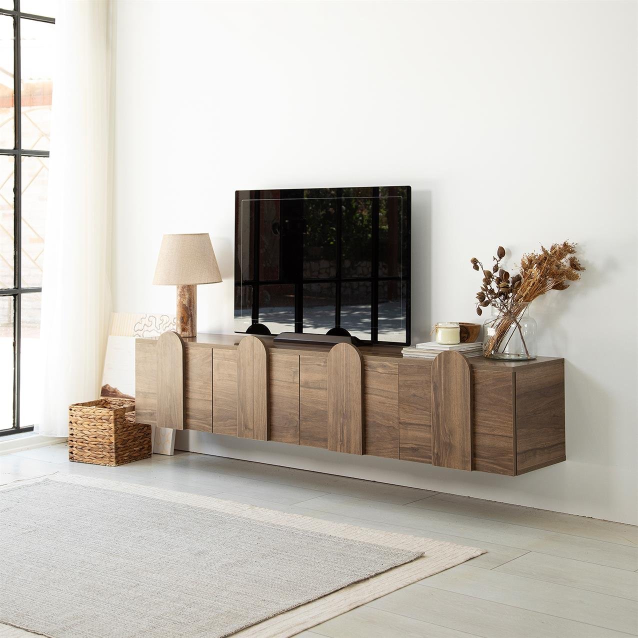 NEOstill - New Line Duvar Tv Ünitesi / Ceviz Renk