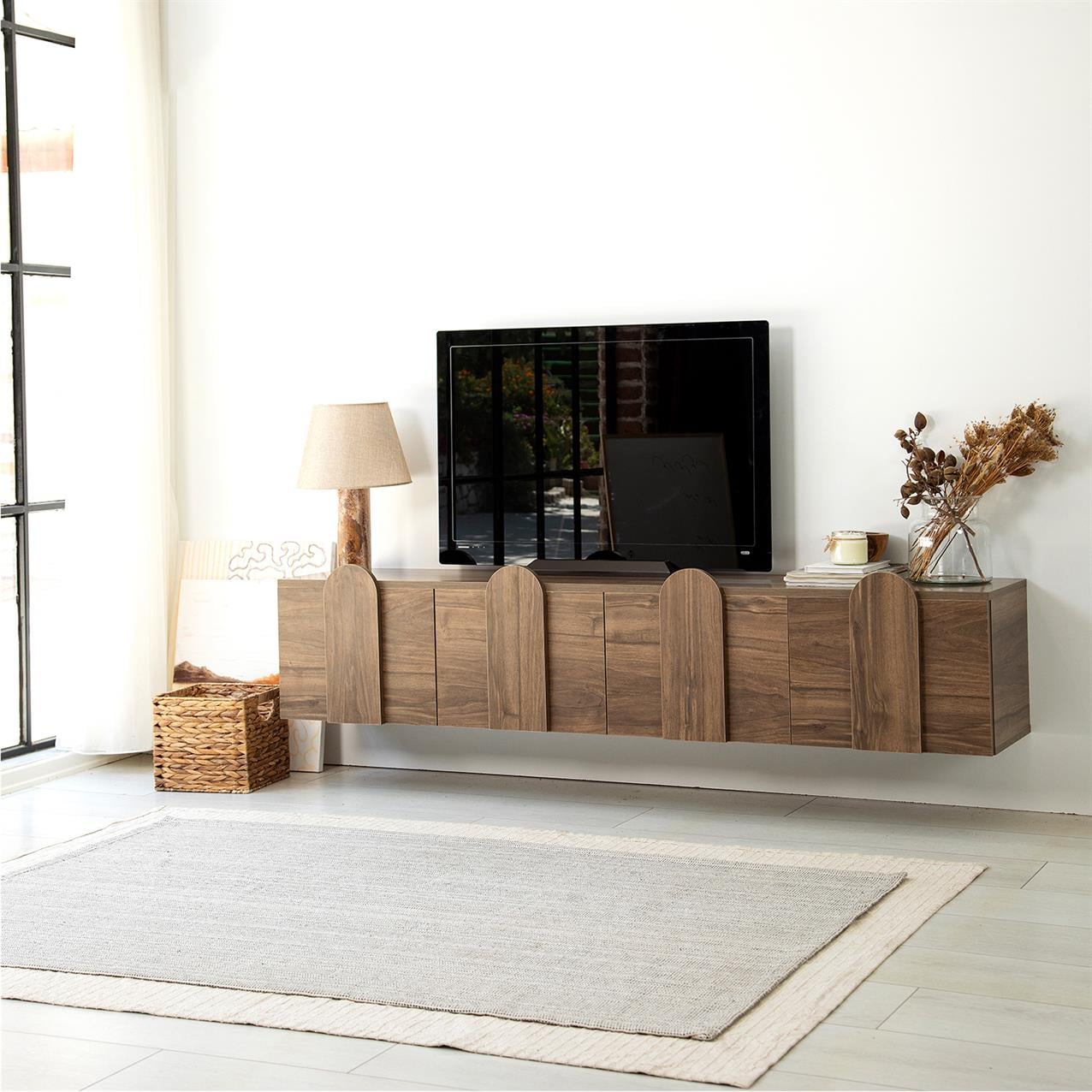 NEOstill - New Line Duvar Tv Ünitesi / Ceviz Renk