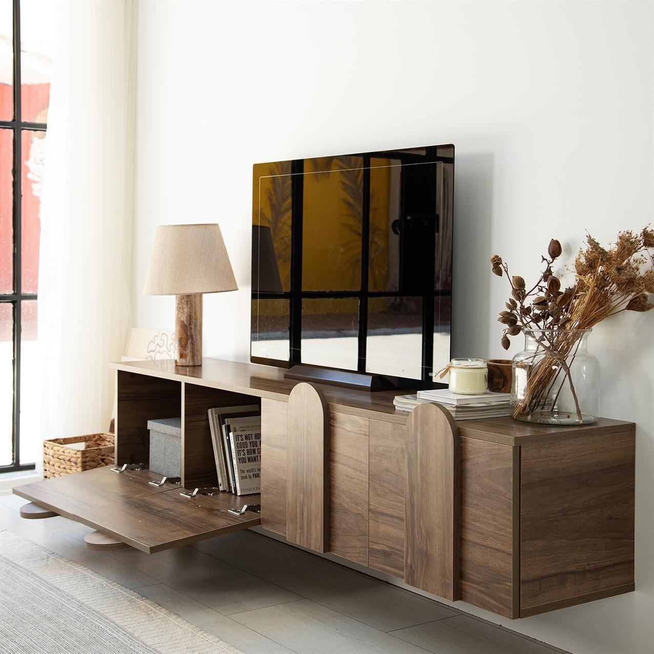 NEOstill - New Line Duvar Tv Ünitesi / Ceviz Renk