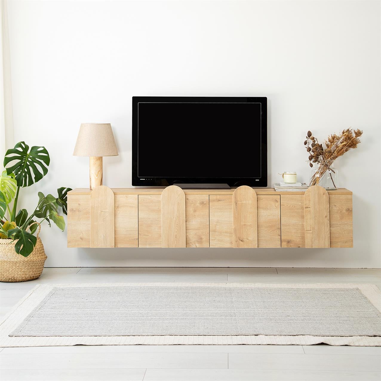 NEOstill - New Line Duvar Tv Ünitesi / Meşe Renk