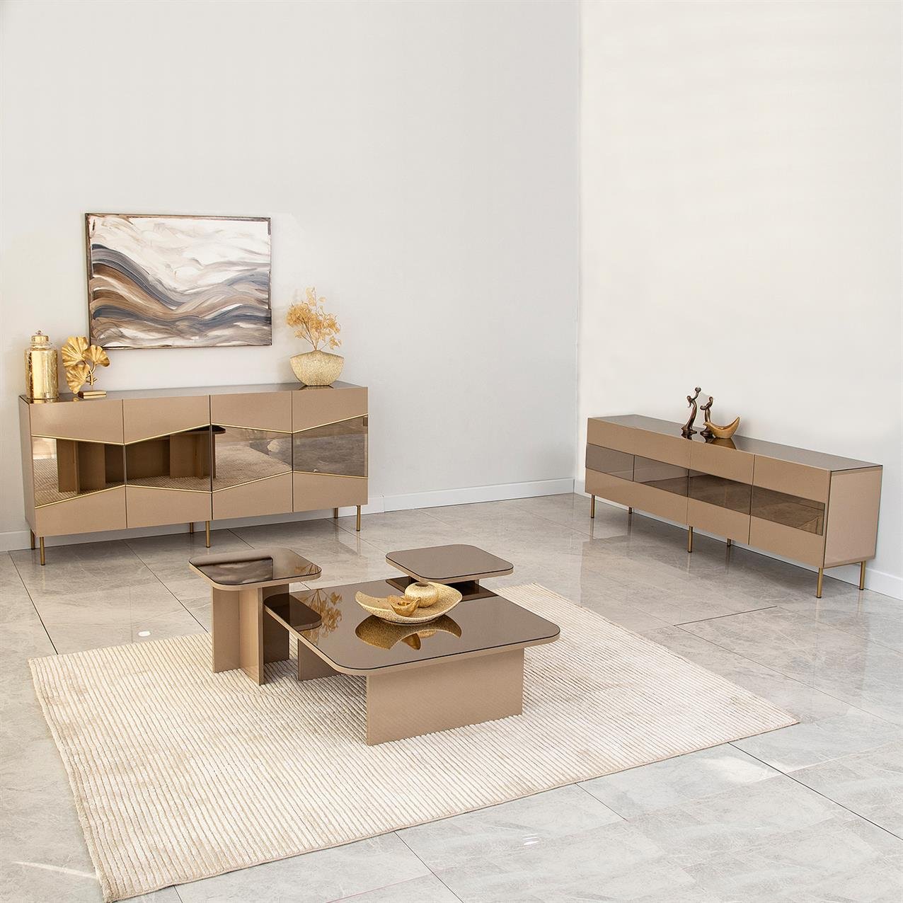 NEOstill - Nice Konsol / Bronz Ayna & Gold Ayak