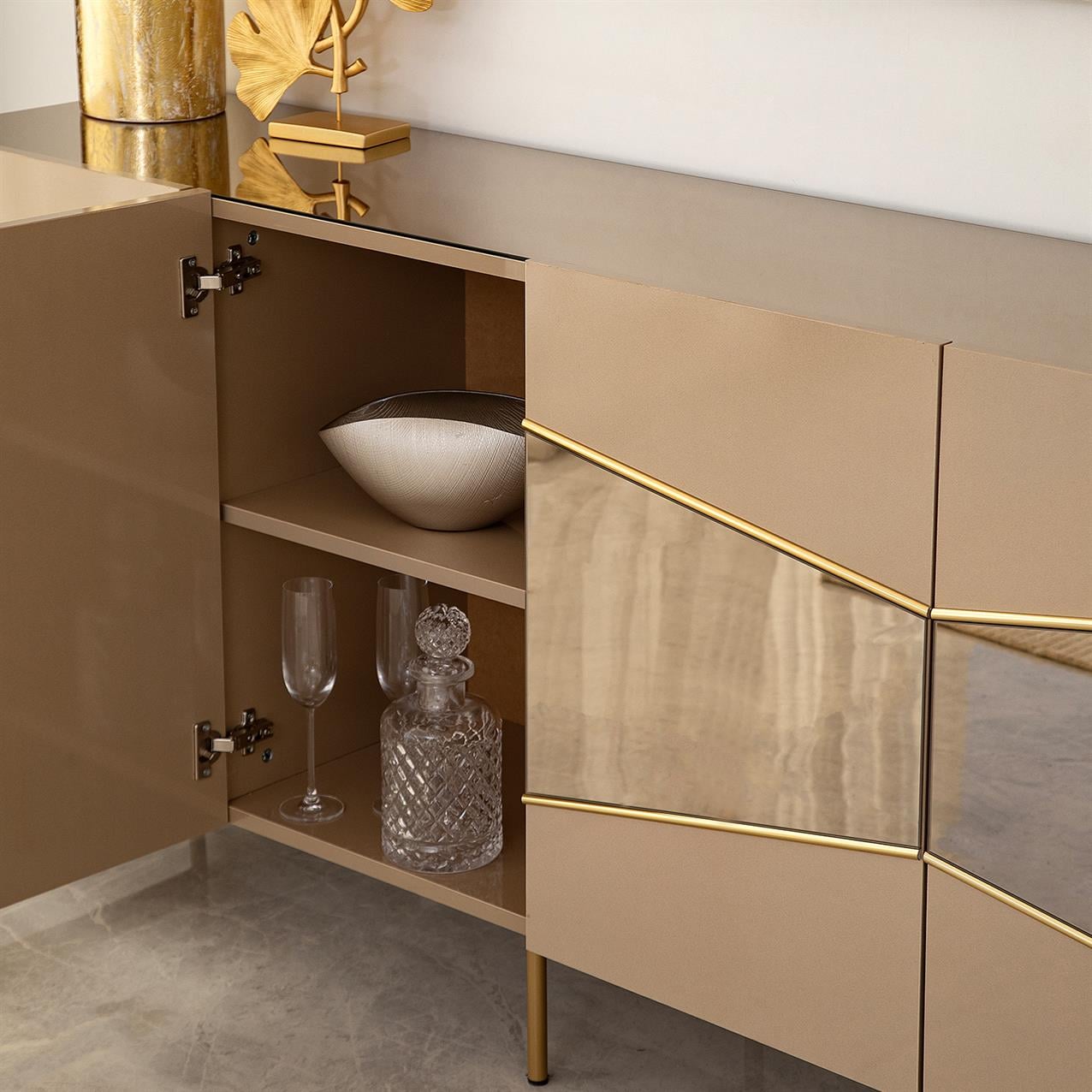 NEOstill - Nice Konsol / Bronz Ayna & Gold Ayak