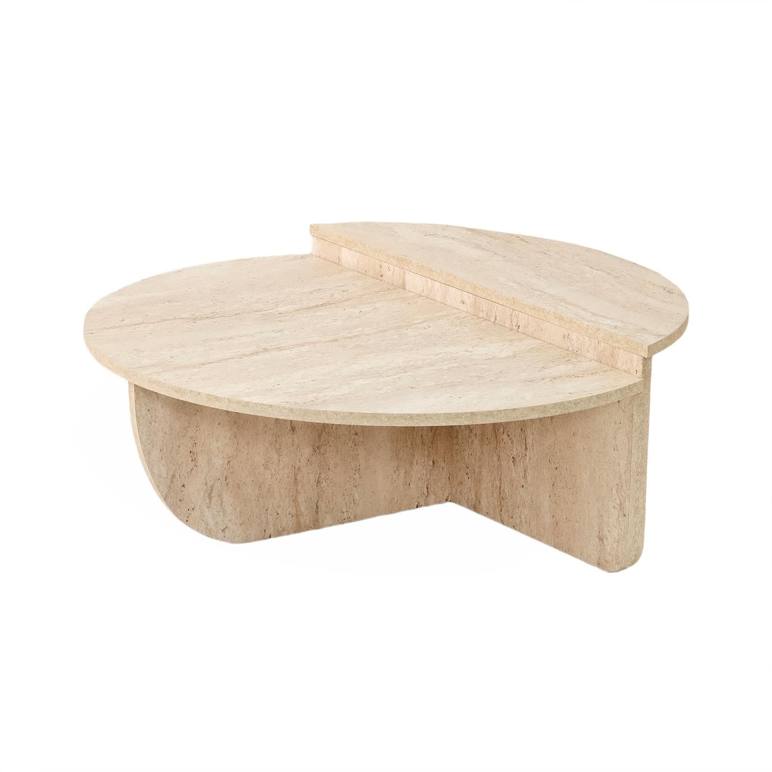 NEOstill - Podium Orta Sehpa / Traverten Desen