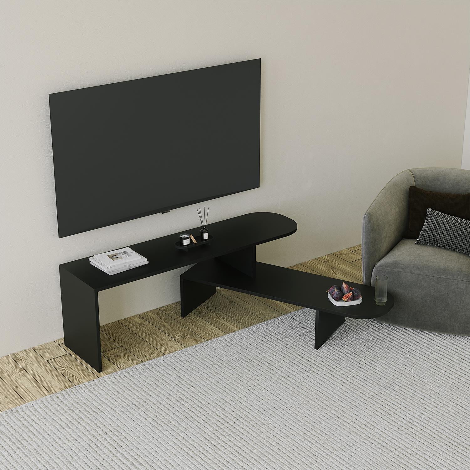 NEOstill - Puzzle Hareketli Tv Sehpası - Siyah