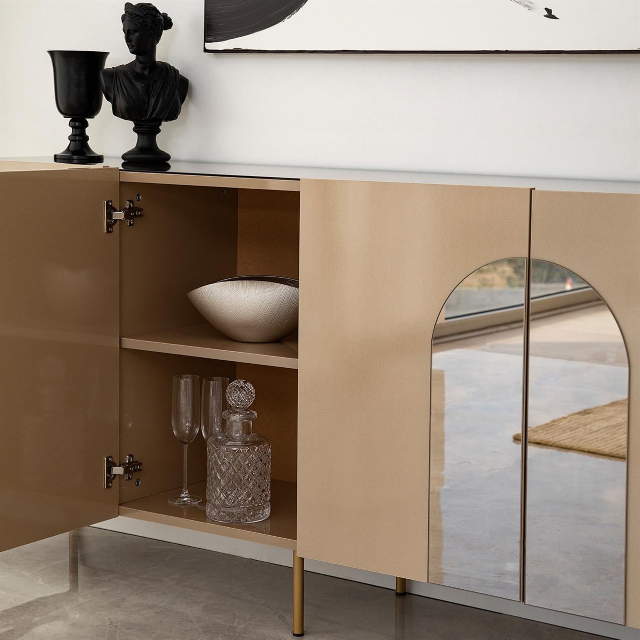 NEOstill - Rome Konsol / Bronz Ayna & Gold Ayak