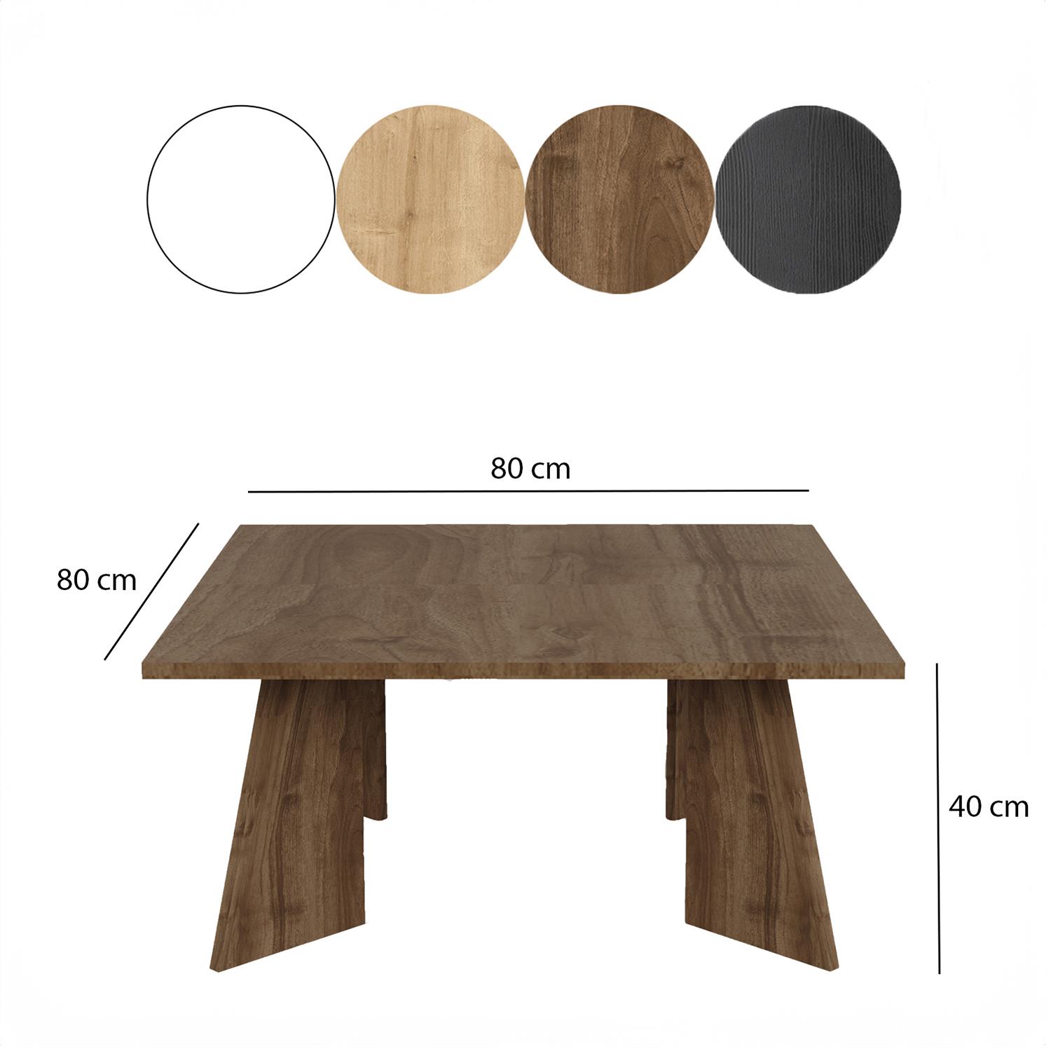 NEOstill - Stiletto Sehpa / Ceviz Renk & 80X80 cm