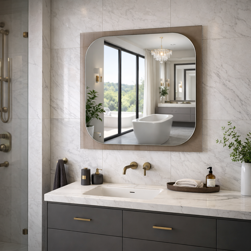 NEOstill - Trasparenza Bronz Camlı Ayna 65x65