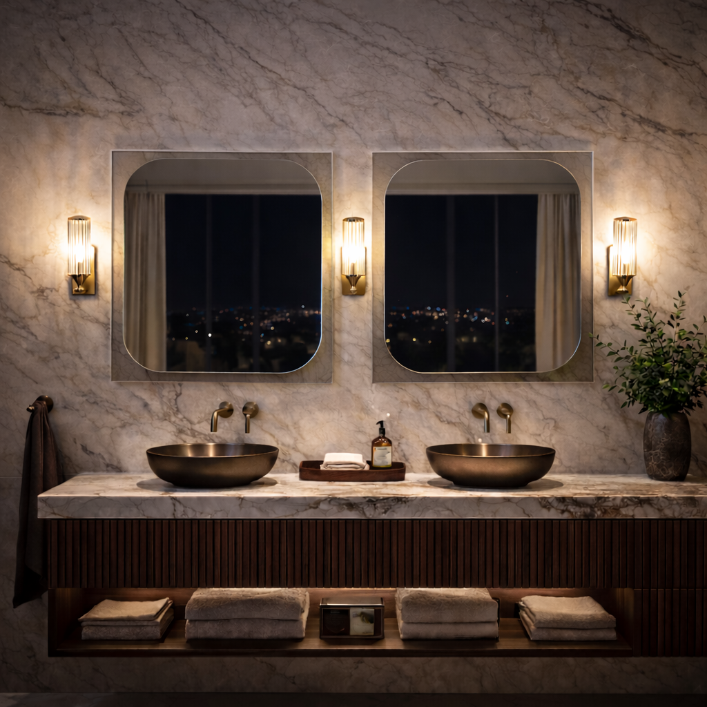 NEOstill - Trasparenza Bronz Camlı Ayna 65x65