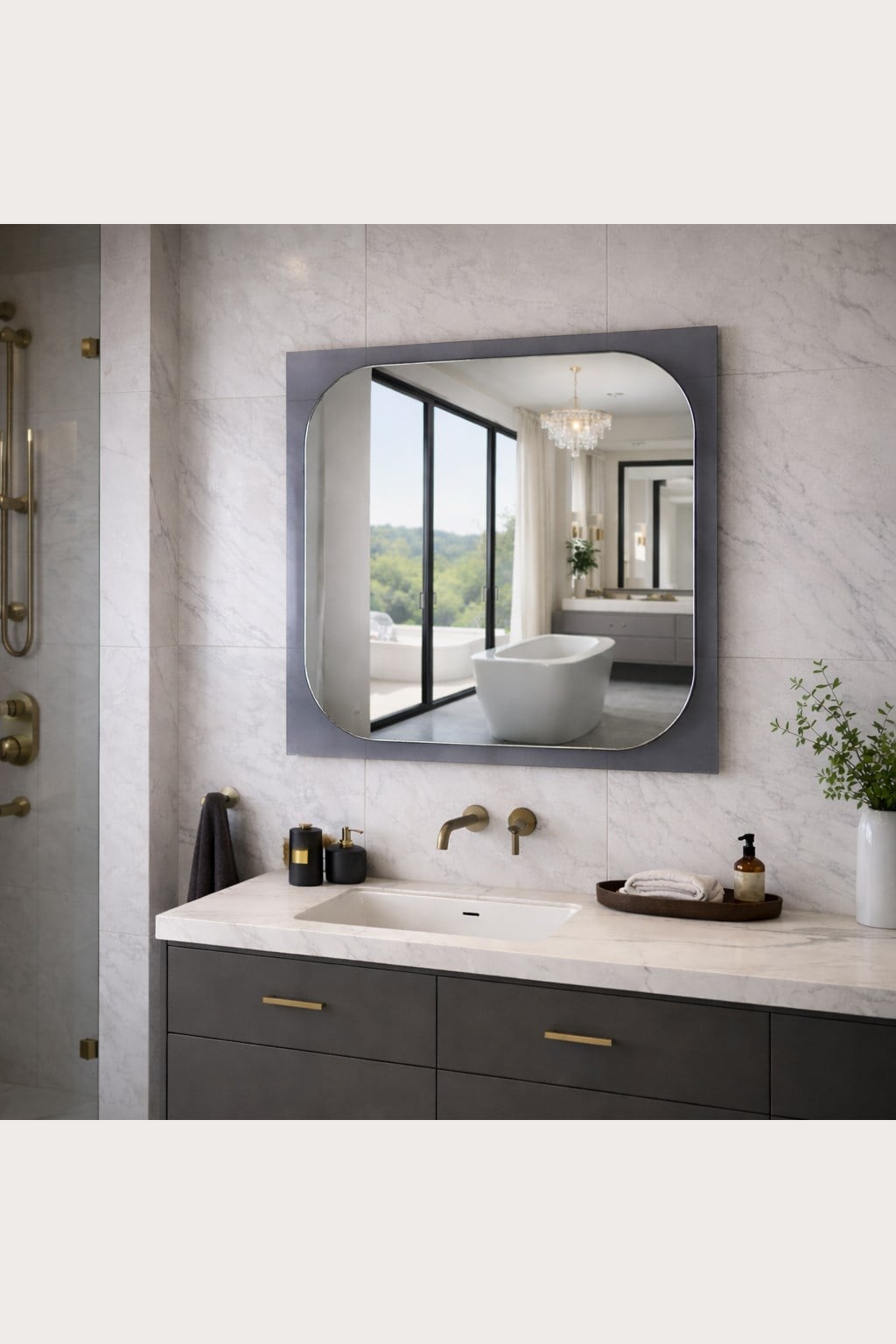 NEOstill - Trasparenza Füme Camlı Ayna 65x65