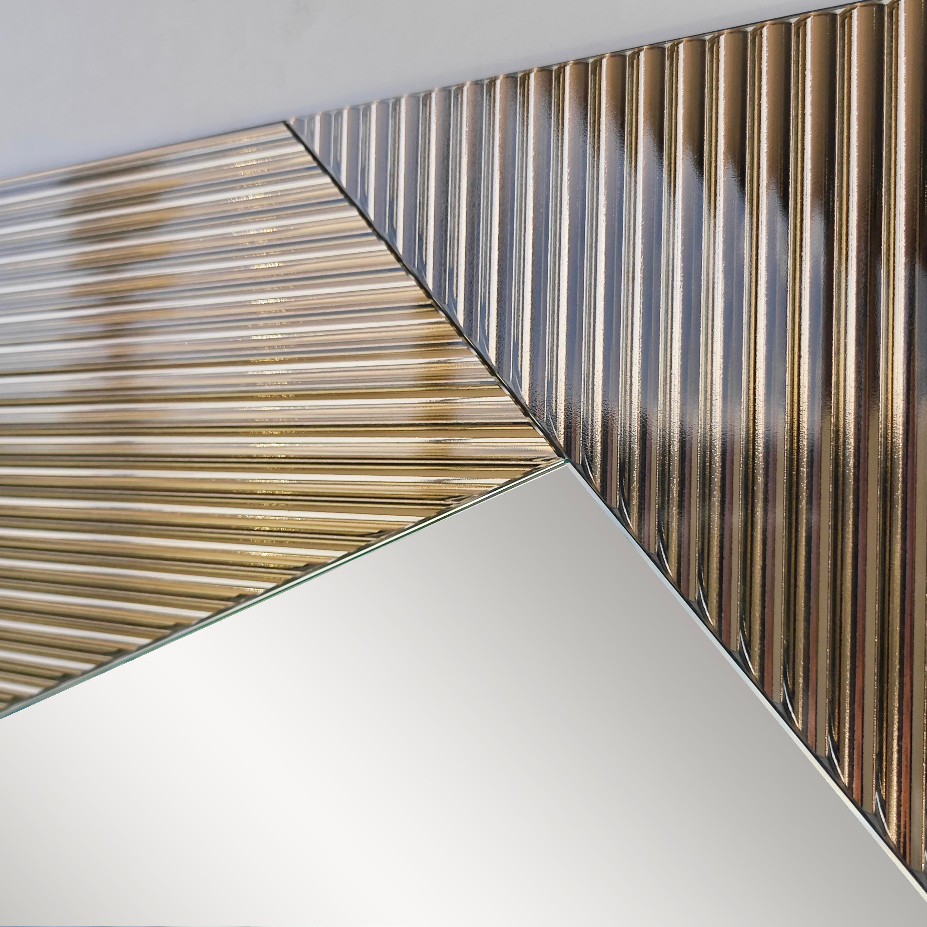 NEOstill - Vertex Çizgili Bronz Ayna 50x70