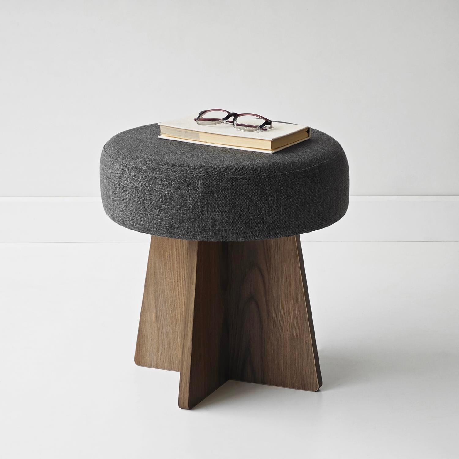 NEOstill - Zen Puf / 40 cm - Antrasit - Ceviz
