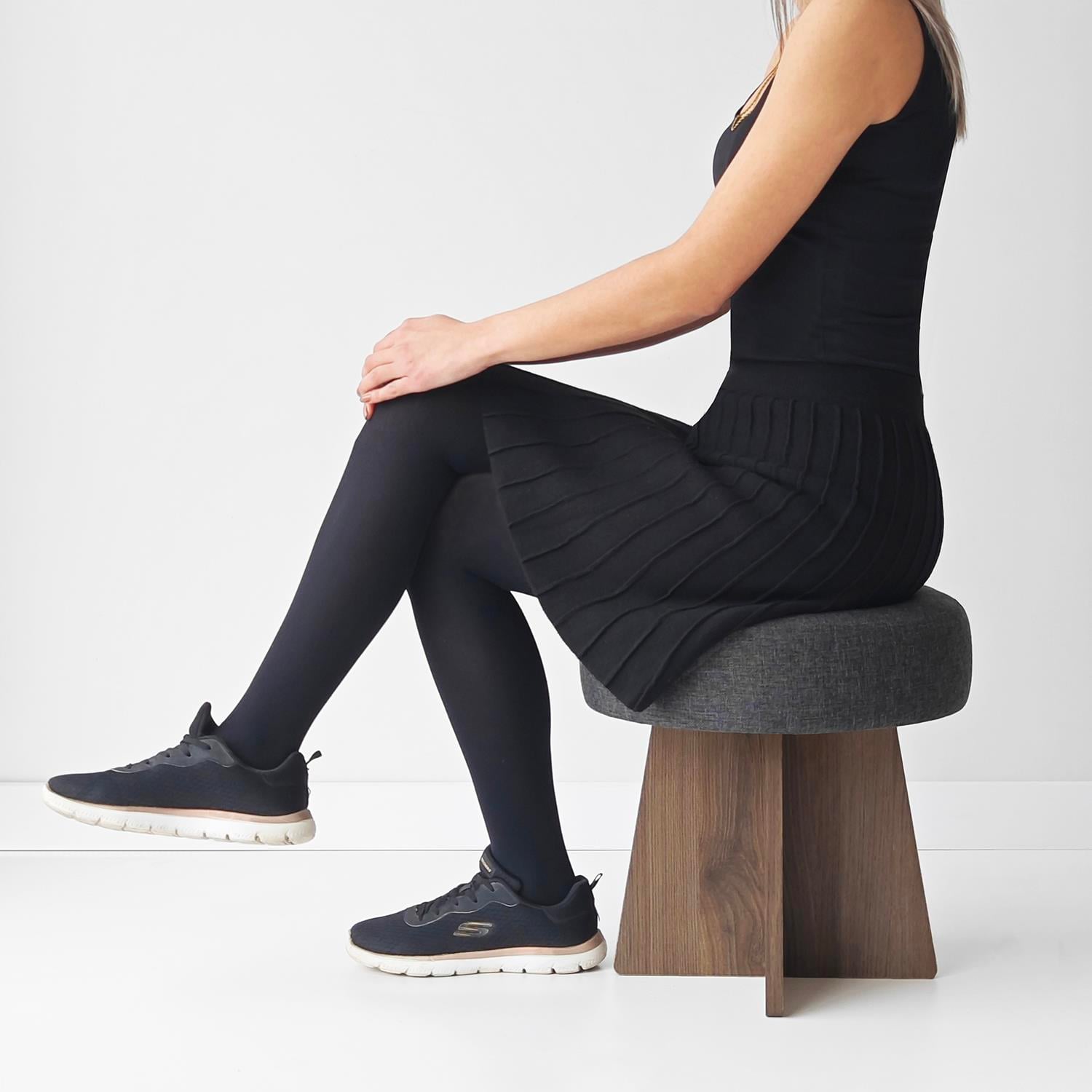 NEOstill - Zen Puf / 40 cm - Antrasit - Ceviz