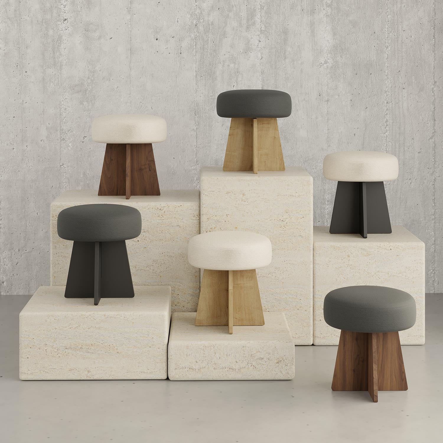 NEOstill - Zen Puf / 40 cm - Antrasit - Ceviz