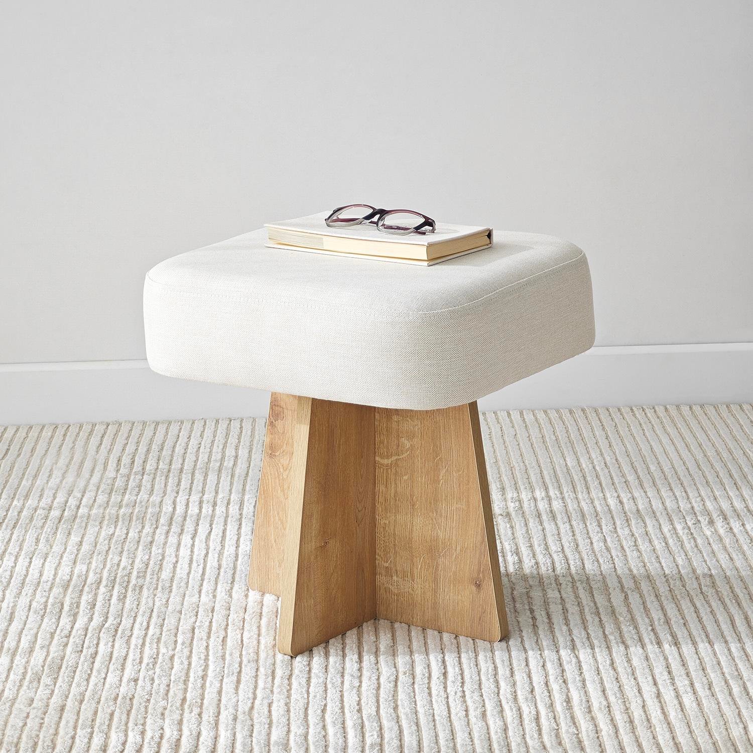 NEOstill - Zen Puf / 40x40 - Bej - Meşe
