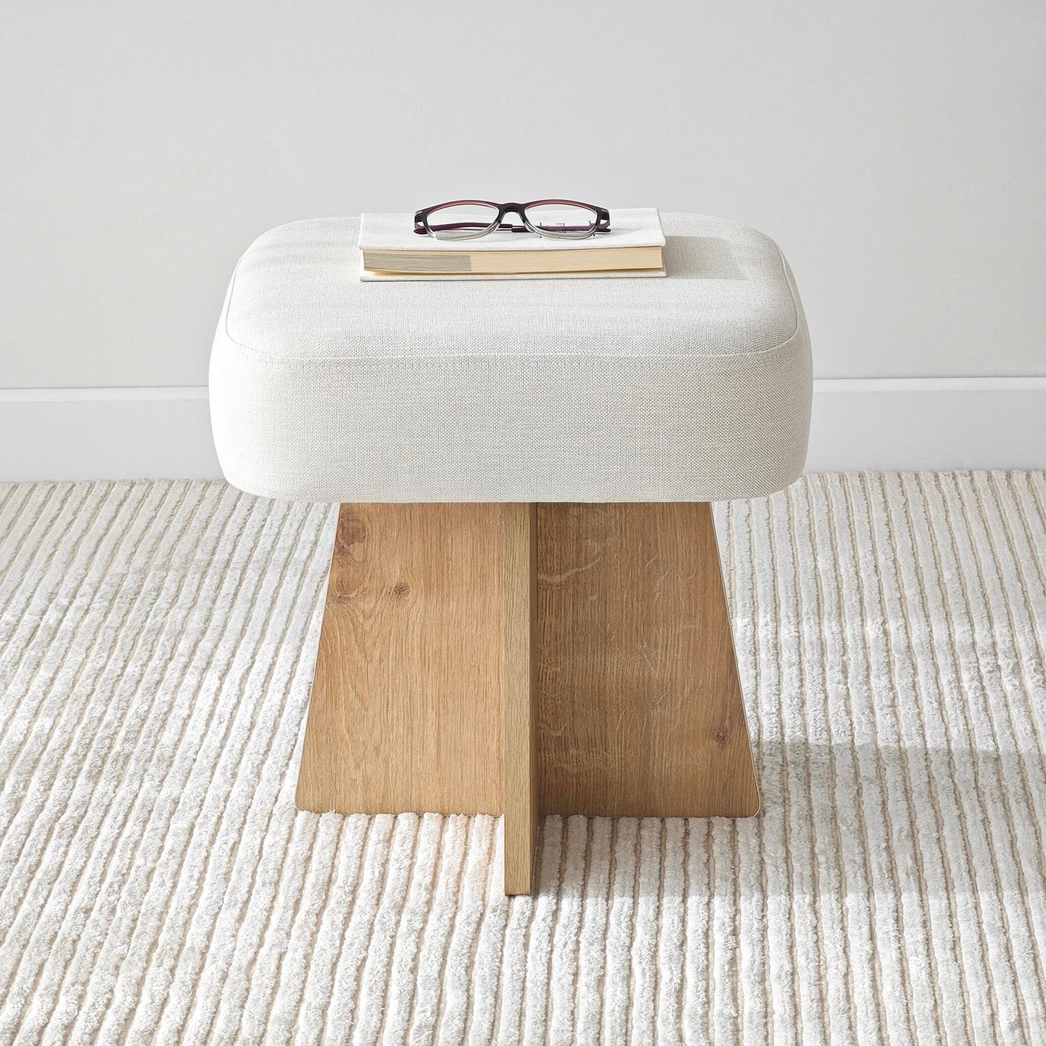 NEOstill - Zen Puf / 40x40 - Bej - Meşe