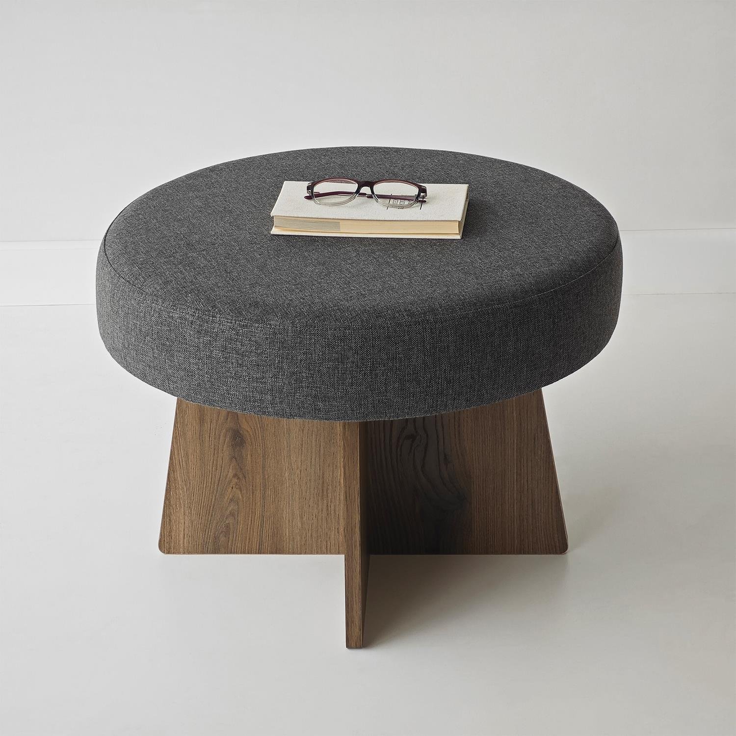NEOstill - Zen Puf / 60 cm - Antrasit - Ceviz