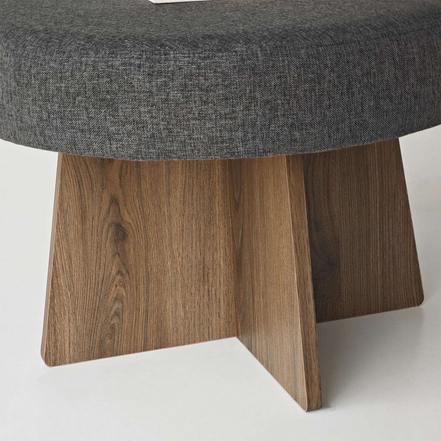 NEOstill - Zen Puf / 60 cm - Antrasit - Ceviz