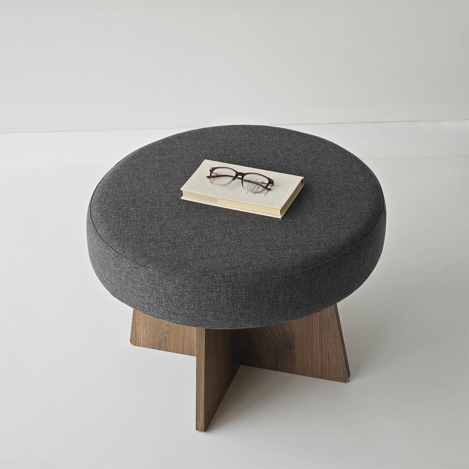 NEOstill - Zen Puf / 60 cm - Antrasit - Ceviz