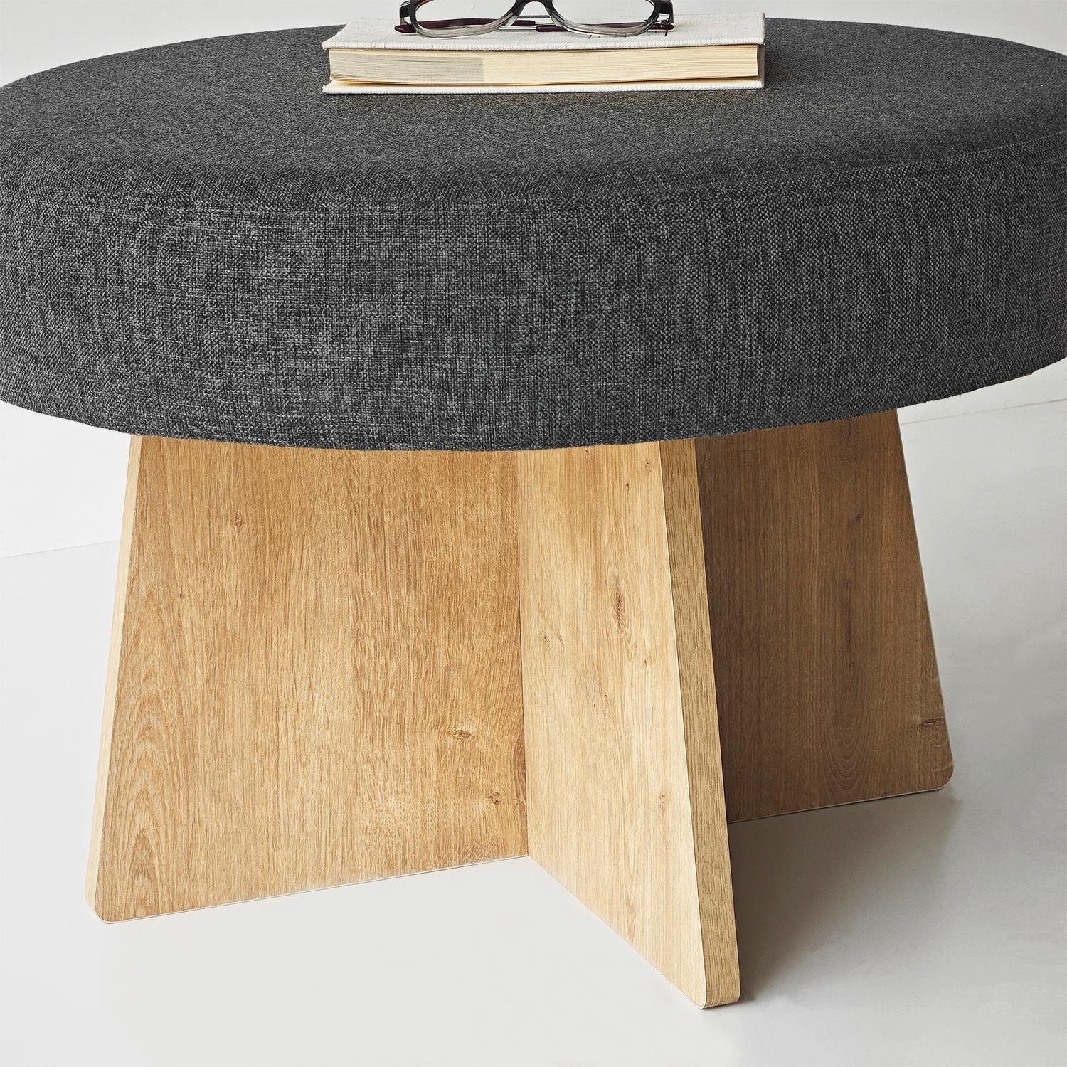 NEOstill - Zen Puf / 60 cm - Antrasit - Meşe