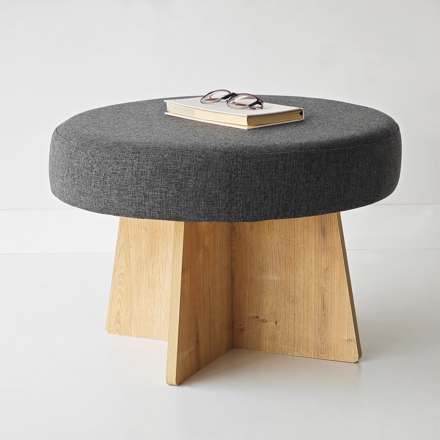 NEOstill - Zen Puf / 60 cm - Antrasit - Meşe