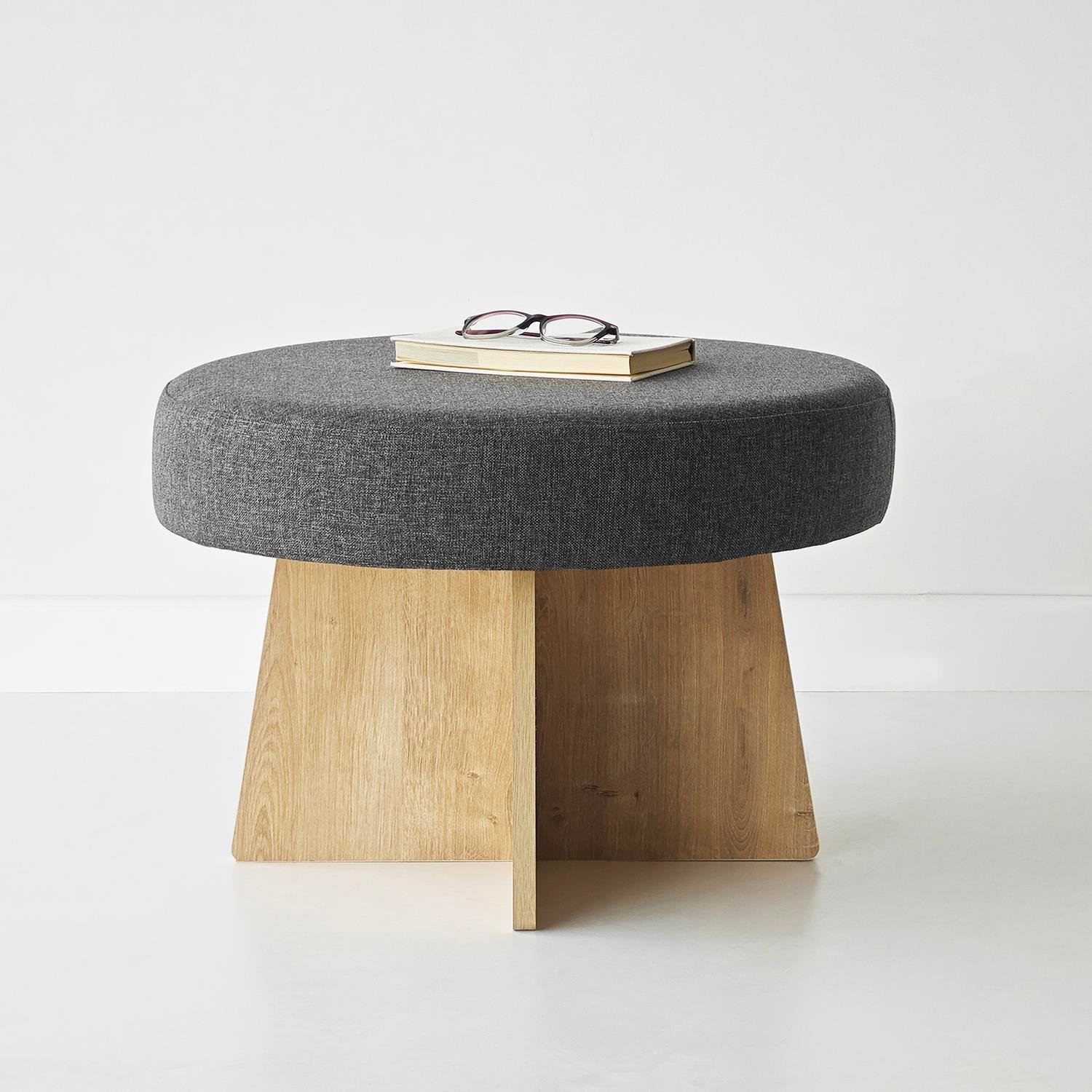 NEOstill - Zen Puf / 60 cm - Antrasit - Meşe
