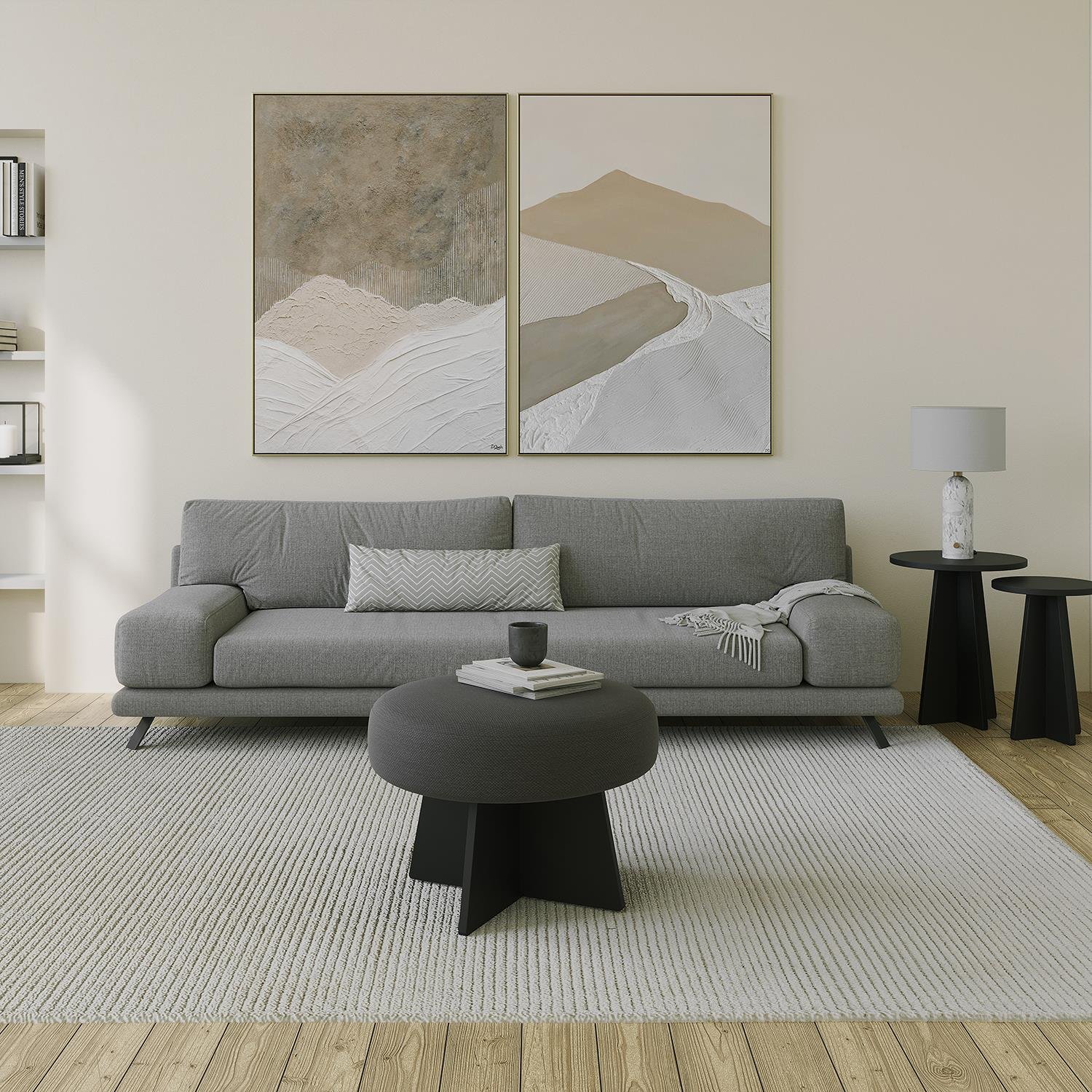 NEOstill - Zen Puf / 60 cm - Antrasit - Siyah