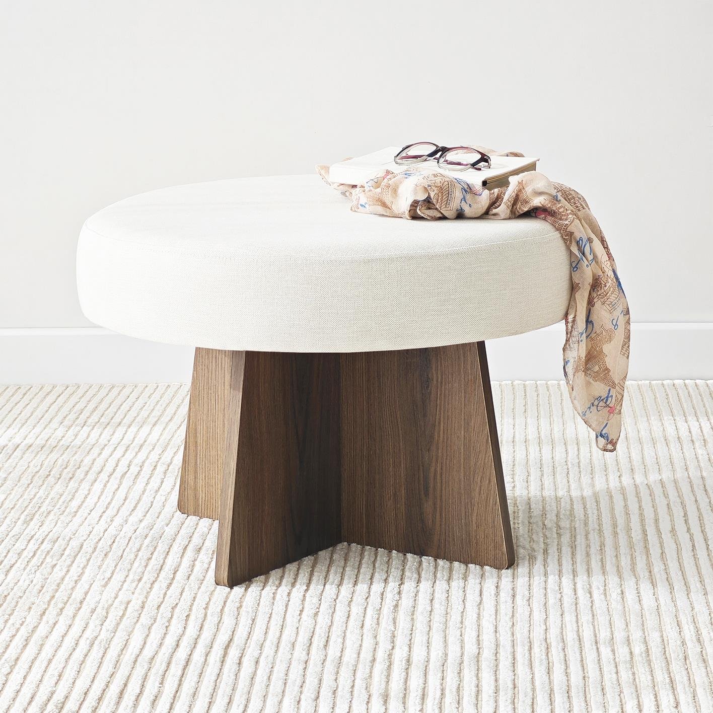 NEOstill - Zen Puf / 60 cm - Bej - Ceviz