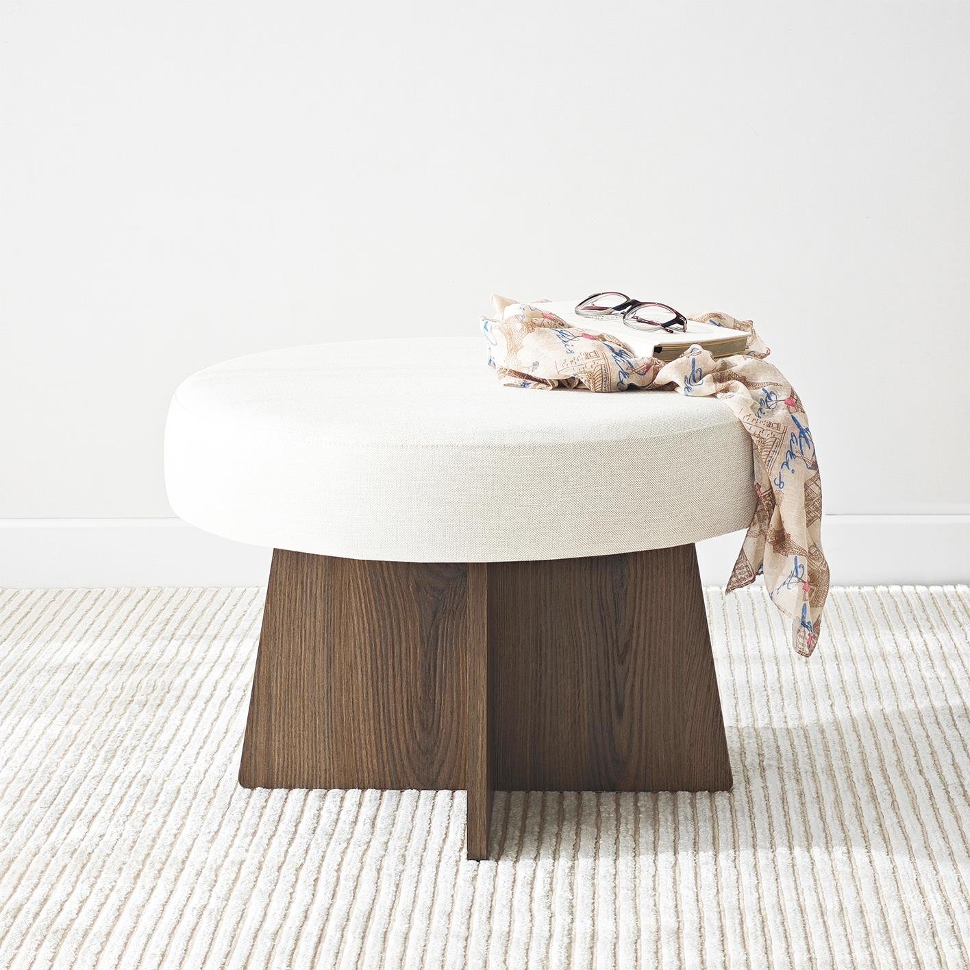 NEOstill - Zen Puf / 60 cm - Bej - Ceviz