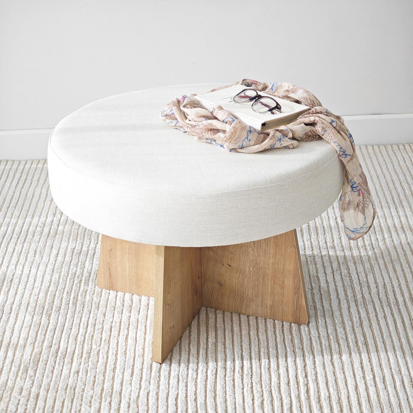 NEOstill - Zen Puf / 60 cm - Bej - Meşe