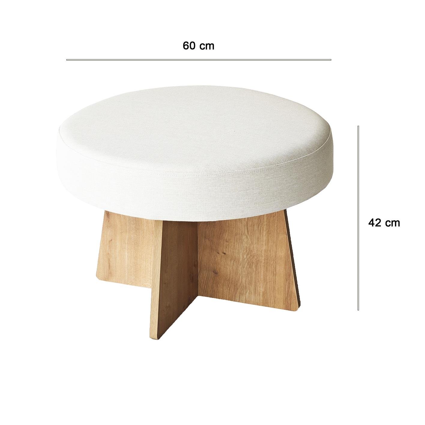 NEOstill - Zen Puf / 60 cm - Bej - Meşe