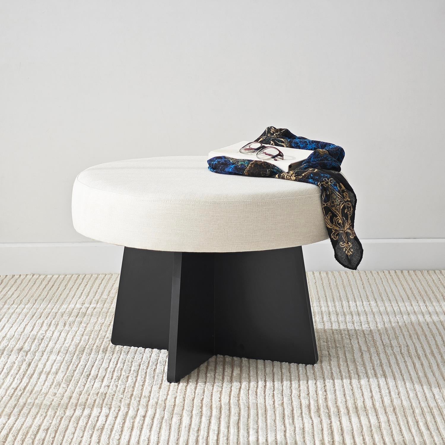 NEOstill - Zen Puf / 60 cm - Bej - Siyah