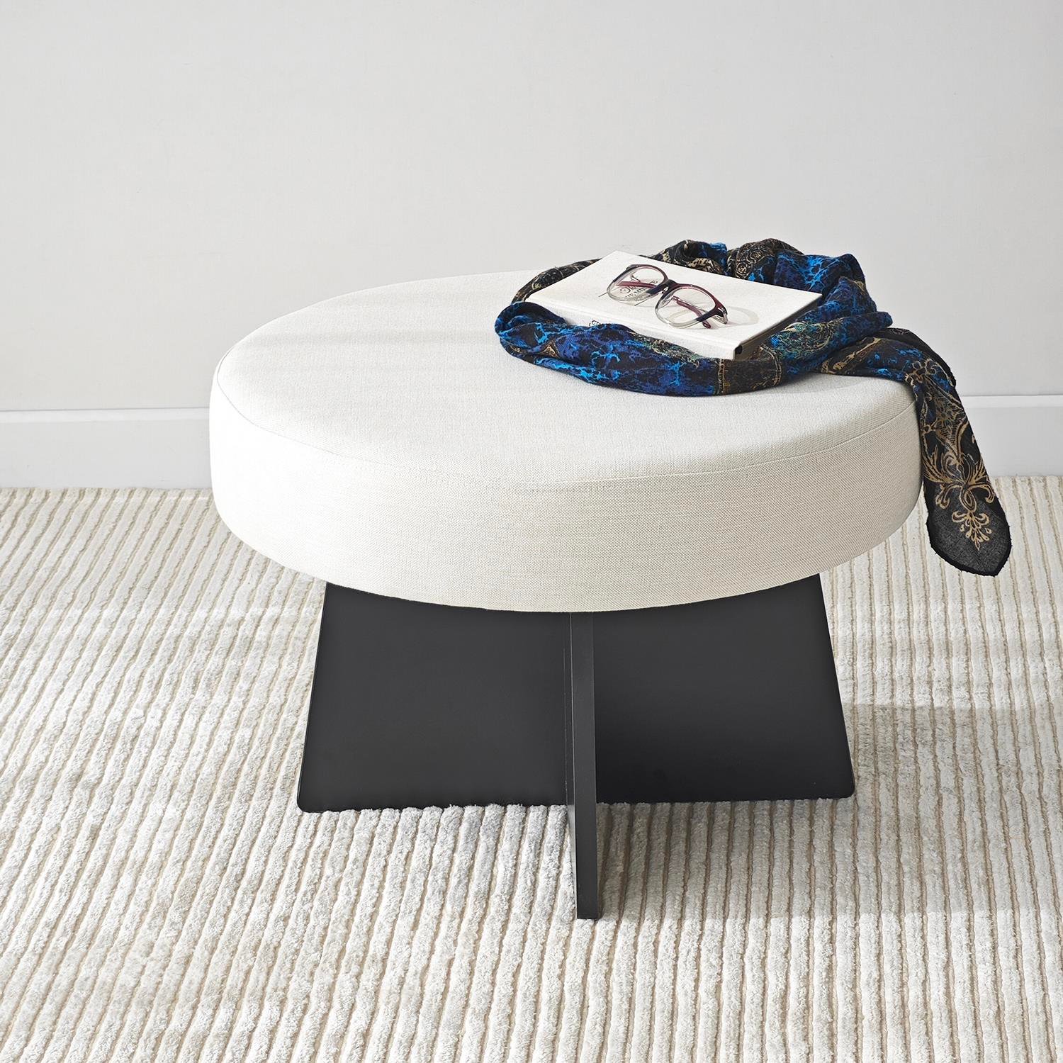 NEOstill - Zen Puf / 60 cm - Bej - Siyah