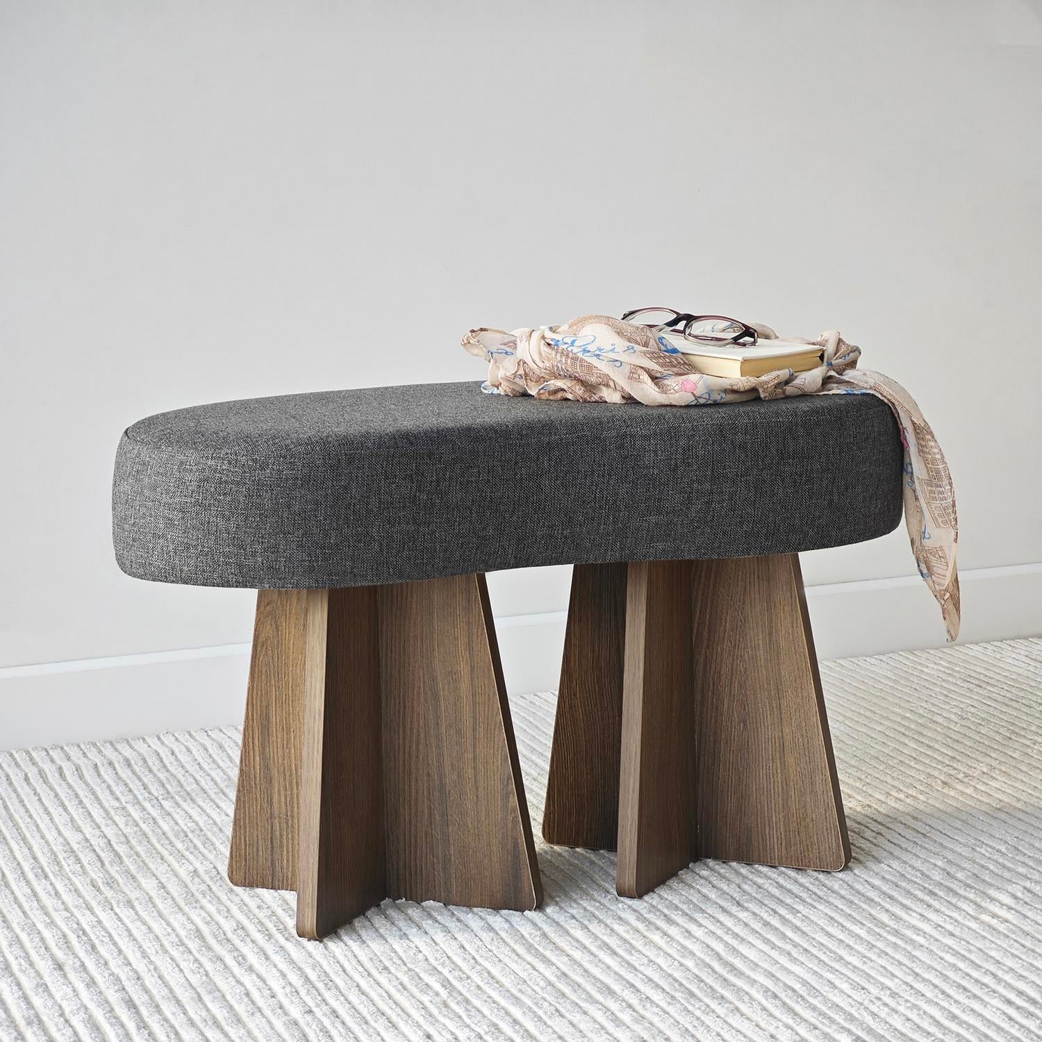 NEOstill - Zen Puf / 70x40 - Antrasit - Ceviz