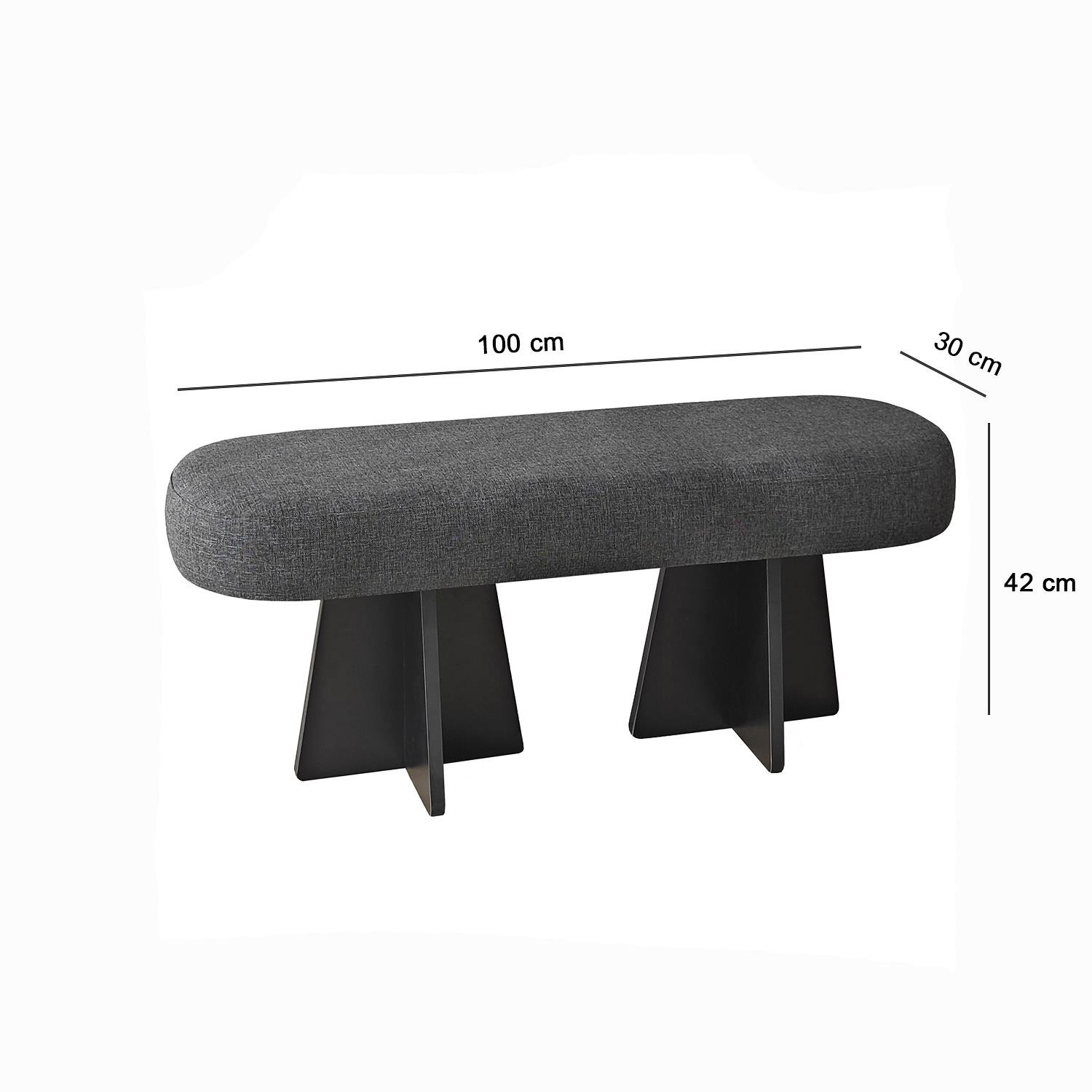 NEOstill - Zen Puf-Bench / 100x30-Antrasit-Siyah