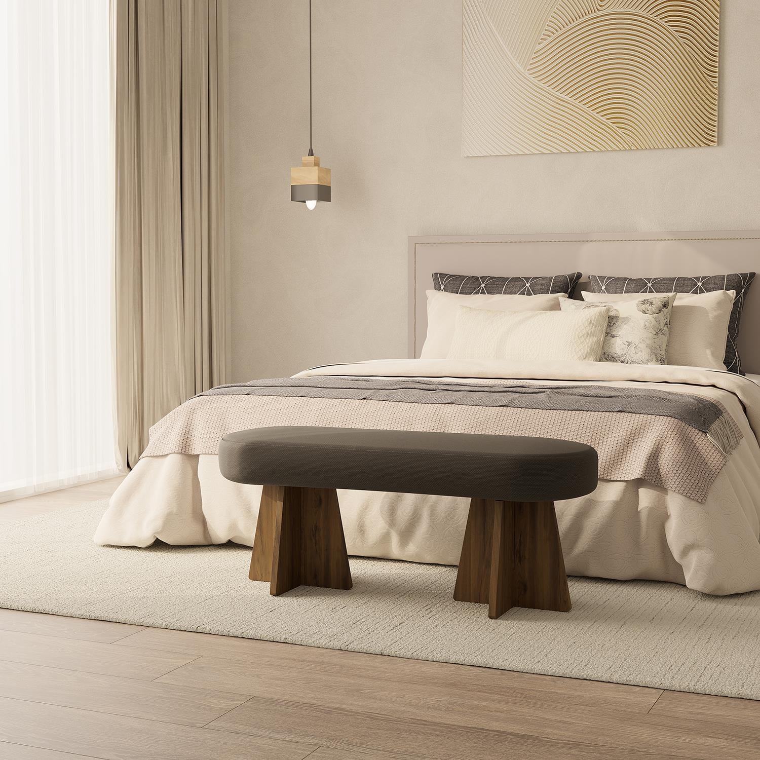 NEOstill - Zen Puf-Bench / 100x30-Antrasit-Ceviz