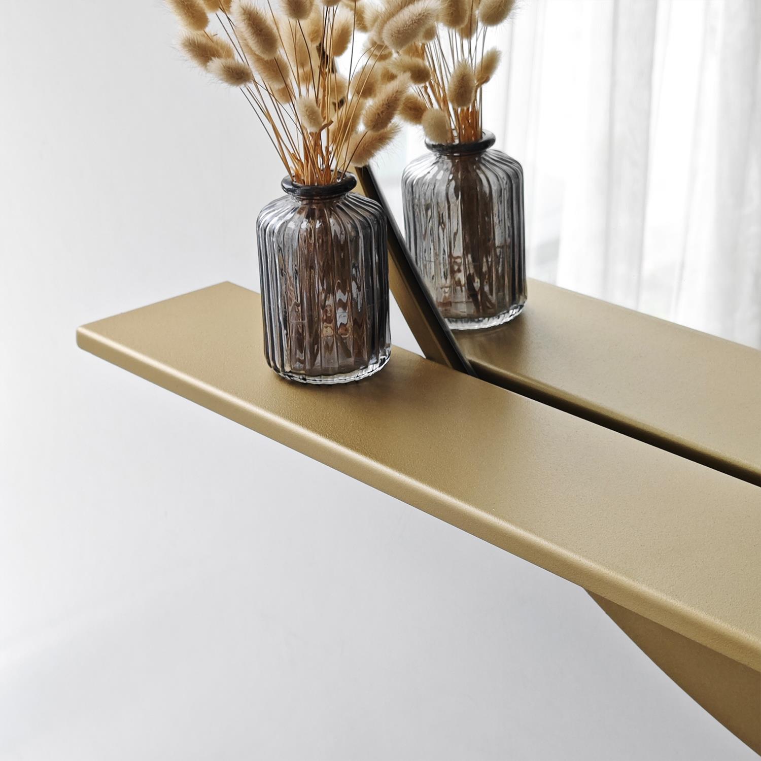 NEOstill - Zoe Raflı Metal Ayna / Gold