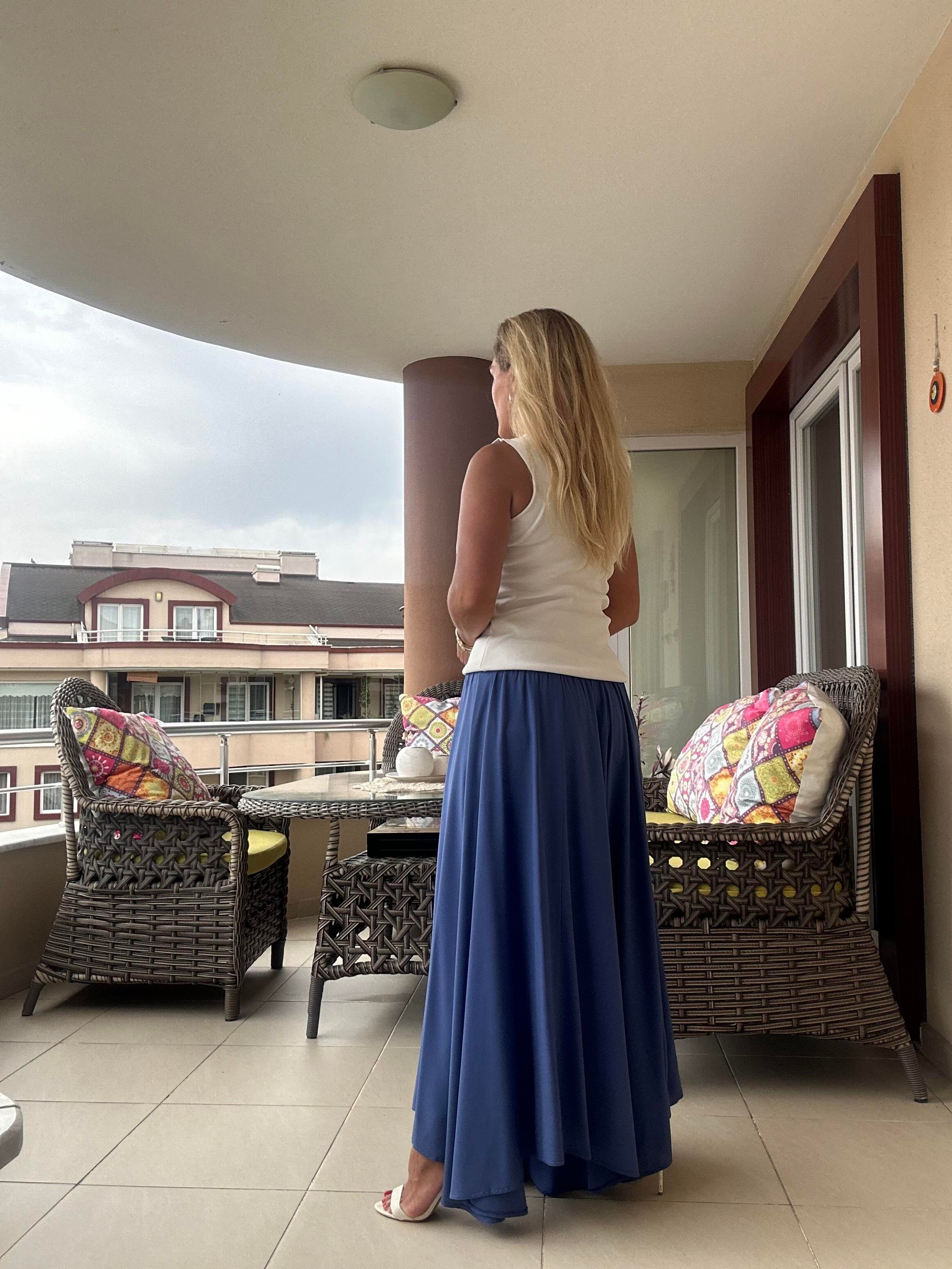 329 Pantalon Etek Mavi Renk