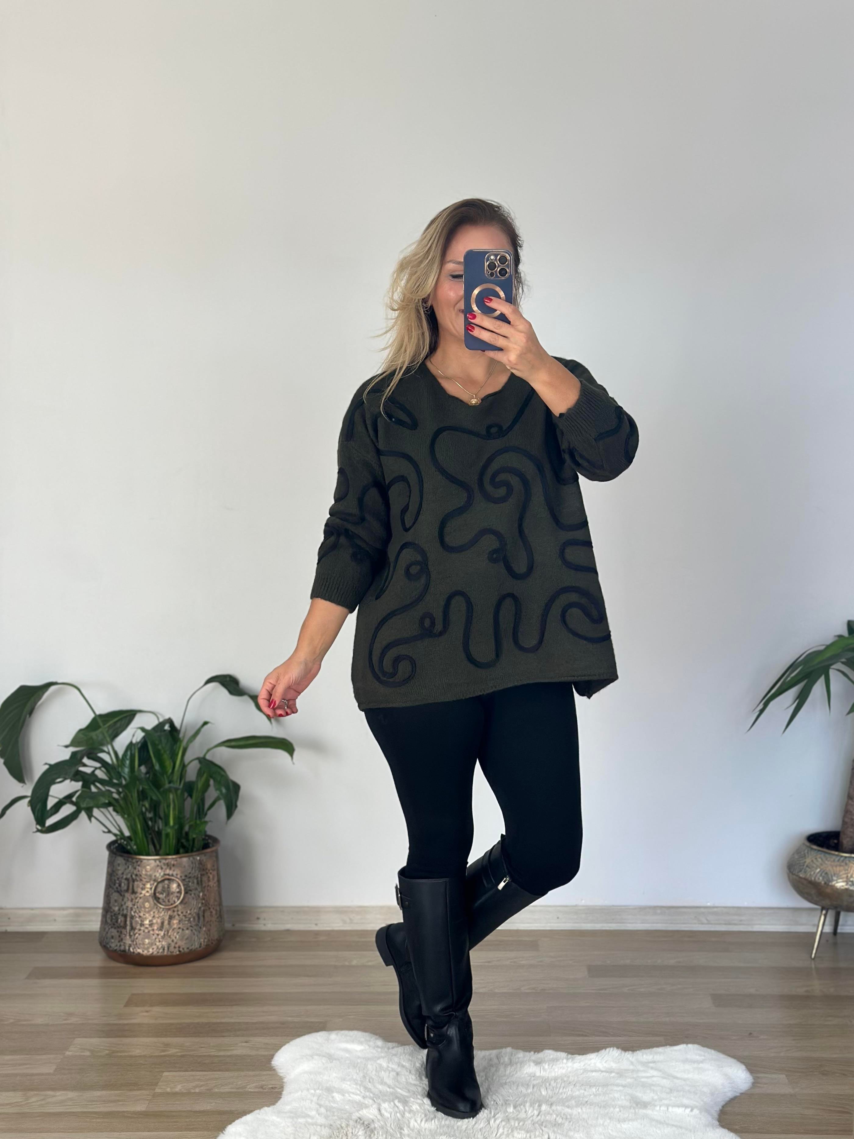 372 Haki Süzenel Triko