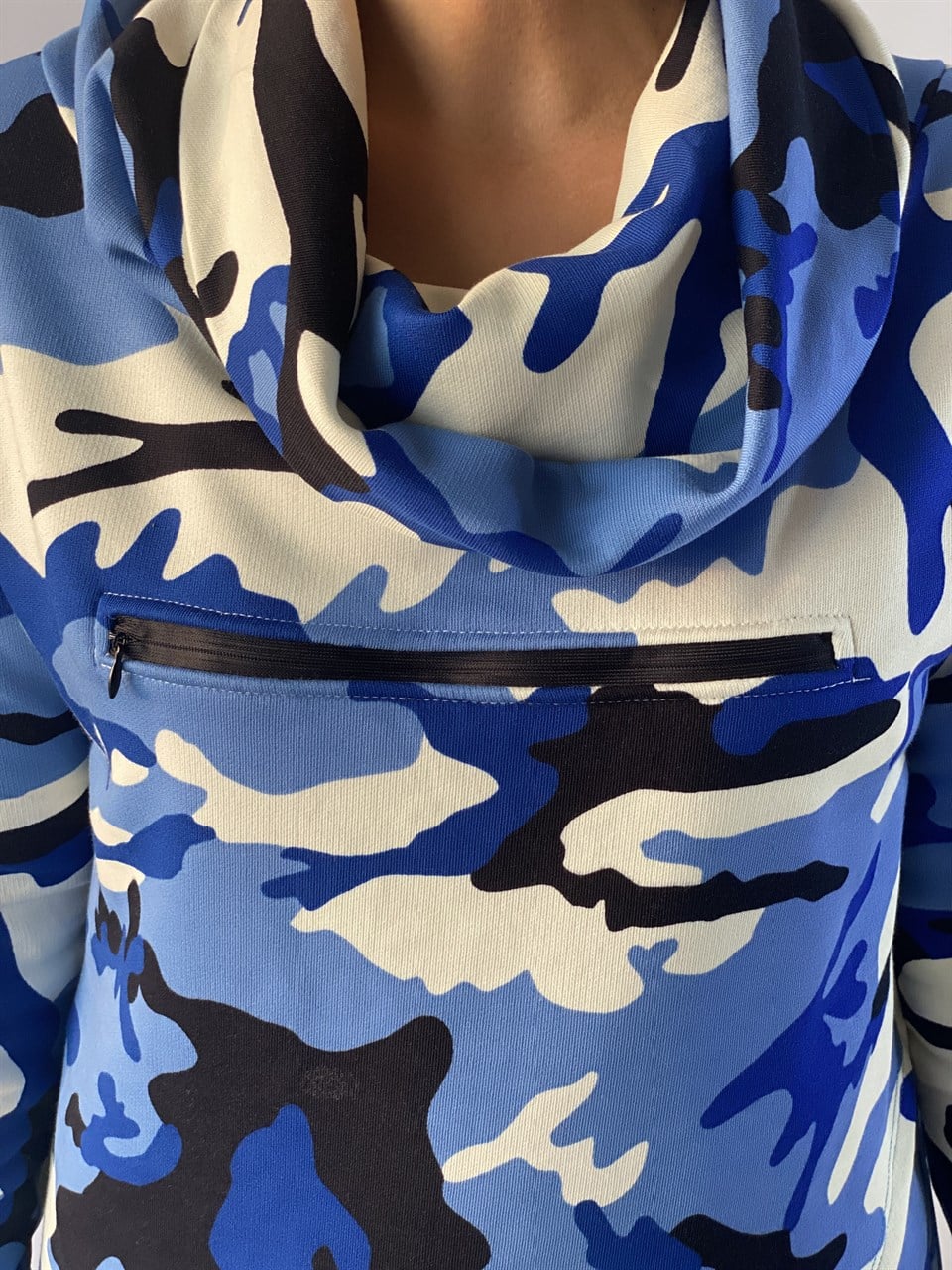 410377 KAMUFLAJ DESEN MAVİ SWEAT
