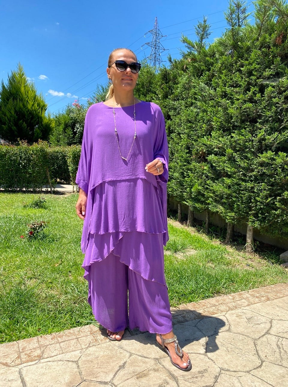 410638 KAPAKLI PANTALON MOR